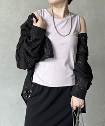 un dix cors | チュール使いタンクトップ(キャミソール)