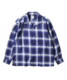 HOUSTON | HOUSTON インディゴへリンボーンオンブレチェック長袖シャツ(シャツ/ブラウス)