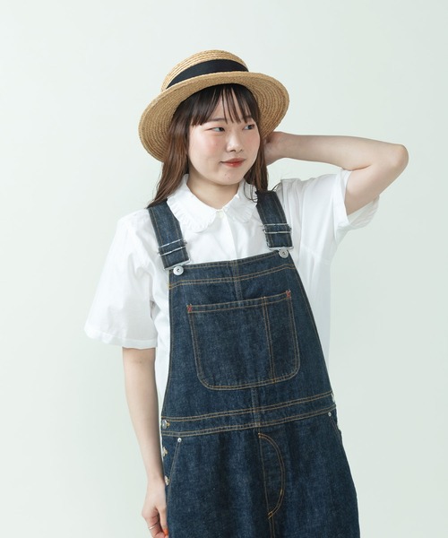 PAR ICI（パーリッシィ）の「【WEB限定カラー】ギンガムチェック/無地 襟フリルブラウス（シャツ/ブラウス・レディース・パープル/ホワイト/グリーン/ブルー・FREE）」の7枚目の写真