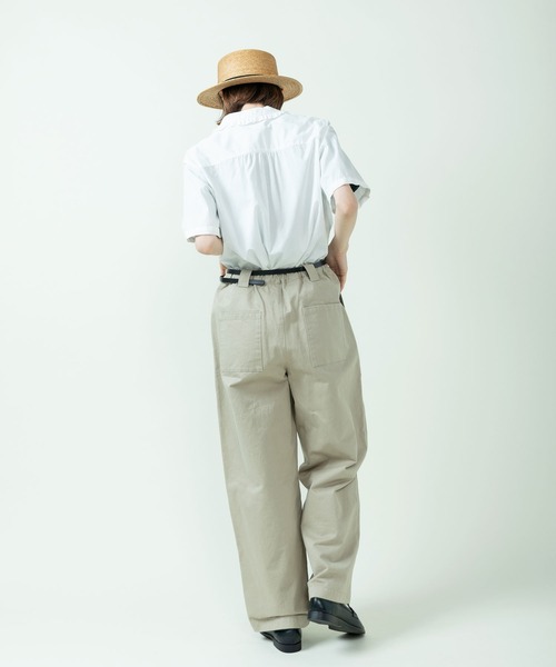 PAR ICI（パーリッシィ）の「【WEB限定カラー】ギンガムチェック/無地 襟フリルブラウス（シャツ/ブラウス・レディース・パープル/ホワイト/グリーン/ブルー・FREE）」の21枚目の写真