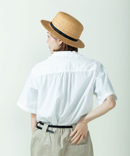 PAR ICI（パーリッシィ）の「【WEB限定カラー】ギンガムチェック/無地 襟フリルブラウス（シャツ/ブラウス・レディース・パープル/ホワイト/グリーン/ブルー・FREE）」の17枚目の写真