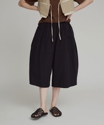 【W:Huku / スムースタッチコットン】バミューダ パンツ / 短パン ハーフパンツ クロップド / Smooth Touch Cotton Bermuda Shorts