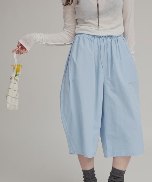 W:Huku(フーク)の「【W:Huku / スムースタッチコットン】バミューダ パンツ / 短パン ハーフパンツ クロップド / Smooth Touch Cotton Bermuda Shorts(その他パンツ・レディース・ベージュ系その他/ブラック/スカイブルー/オフホワイト・FREE)」の22枚目の写真