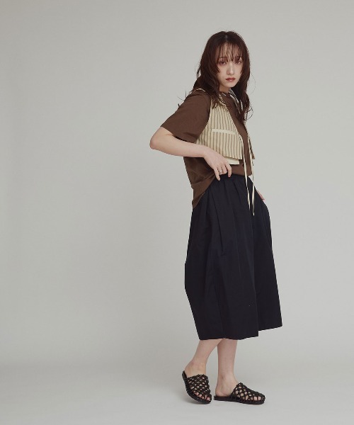 W:Huku(フーク)の「【W:Huku / スムースタッチコットン】バミューダ パンツ / 短パン ハーフパンツ クロップド / Smooth Touch Cotton Bermuda Shorts(その他パンツ・レディース・ベージュ系その他/ブラック/スカイブルー/オフホワイト・FREE)」の18枚目の写真