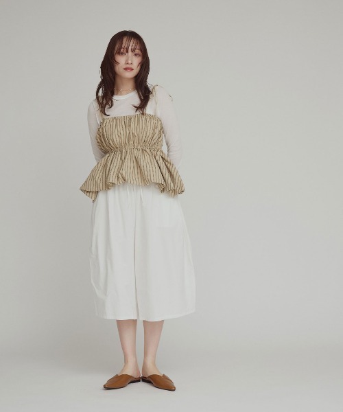 W:Huku(フーク)の「【W:Huku / スムースタッチコットン】バミューダ パンツ / 短パン ハーフパンツ クロップド / Smooth Touch Cotton Bermuda Shorts(その他パンツ・レディース・ベージュ系その他/ブラック/スカイブルー/オフホワイト・FREE)」の16枚目の写真