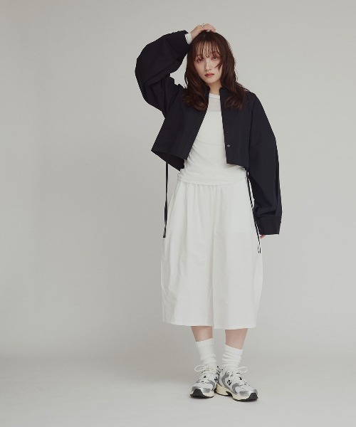 W:Huku(フーク)の「【W:Huku / スムースタッチコットン】バミューダ パンツ / 短パン ハーフパンツ クロップド / Smooth Touch Cotton Bermuda Shorts(その他パンツ・レディース・ベージュ系その他/ブラック/スカイブルー/オフホワイト・FREE)」の12枚目の写真