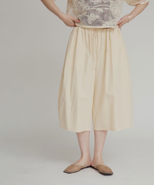 W:Huku(フーク)の「【W:Huku / スムースタッチコットン】バミューダ パンツ / 短パン ハーフパンツ クロップド / Smooth Touch Cotton Bermuda Shorts(その他パンツ・レディース・ベージュ系その他/ブラック/スカイブルー/オフホワイト・FREE)」の9枚目の写真