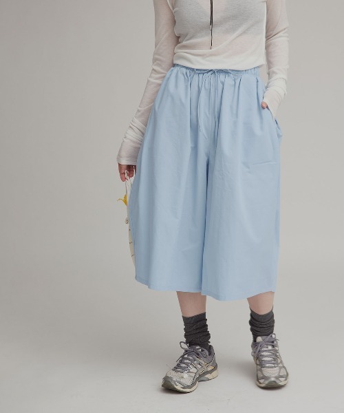 W:Huku(フーク)の「【W:Huku / スムースタッチコットン】バミューダ パンツ / 短パン ハーフパンツ クロップド / Smooth Touch Cotton Bermuda Shorts(その他パンツ・レディース・ベージュ系その他/ブラック/スカイブルー/オフホワイト・FREE)」の8枚目の写真
