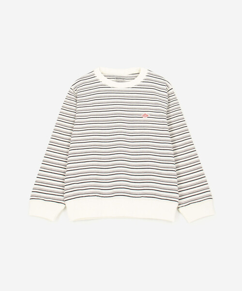 DANTON（ダントン）の「DANTON | キッズ ボーダー 長袖スウェットTシャツ（スウェット・キッズ・ブルー系その他/ホワイト系その他5/レッド系その他・125/105/115/135）」の2枚目の写真