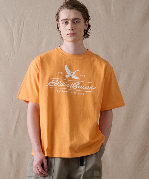 Eddie Bauer(エディーバウアー)の「クラシック ロゴプリント 半袖Tシャツ(Tシャツ/カットソー・メンズ・グレイッシュブルー/ブラック/オレンジ/ホワイト・XL/L/M/S/XXL)」の21枚目の写真