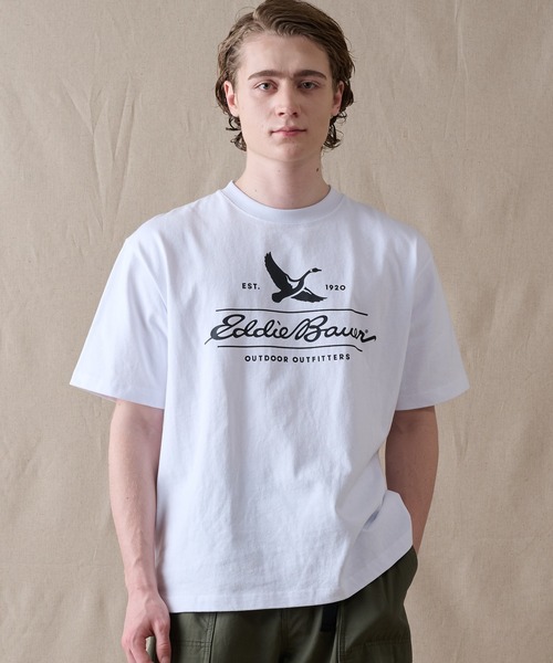 Eddie Bauer(エディーバウアー)の「クラシック ロゴプリント 半袖Tシャツ(Tシャツ/カットソー・メンズ・グレイッシュブルー/ブラック/オレンジ/ホワイト・XL/L/M/S/XXL)」の5枚目の写真