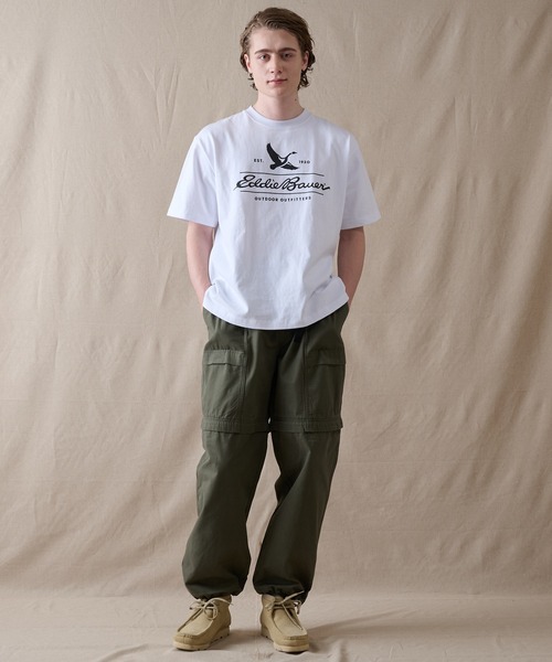 Eddie Bauer(エディーバウアー)の「クラシック ロゴプリント 半袖Tシャツ(Tシャツ/カットソー・メンズ・グレイッシュブルー/ブラック/オレンジ/ホワイト・XL/L/M/S/XXL)」の8枚目の写真