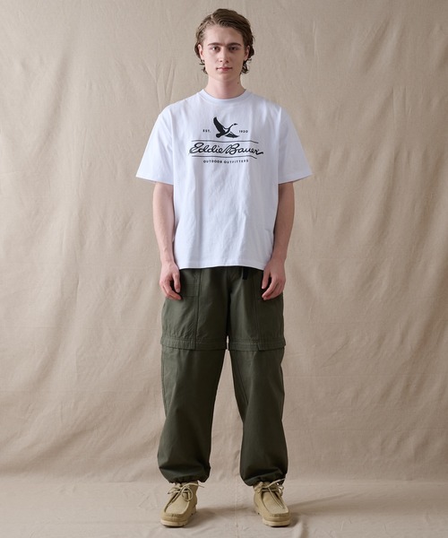 Eddie Bauer(エディーバウアー)の「クラシック ロゴプリント 半袖Tシャツ(Tシャツ/カットソー・メンズ・グレイッシュブルー/ブラック/オレンジ/ホワイト・XL/L/M/S/XXL)」の7枚目の写真