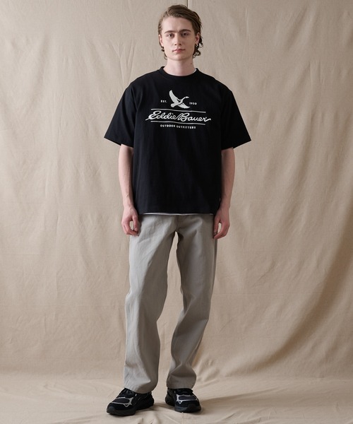 Eddie Bauer(エディーバウアー)の「クラシック ロゴプリント 半袖Tシャツ(Tシャツ/カットソー・メンズ・グレイッシュブルー/ブラック/オレンジ/ホワイト・XL/L/M/S/XXL)」の13枚目の写真