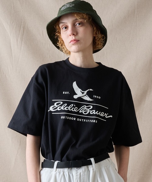 Eddie Bauer(エディーバウアー)の「クラシック ロゴプリント 半袖Tシャツ(Tシャツ/カットソー・メンズ・グレイッシュブルー/ブラック/オレンジ/ホワイト・XL/L/M/S/XXL)」の14枚目の写真