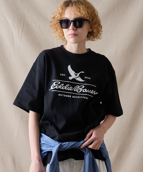 Eddie Bauer(エディーバウアー)の「クラシック ロゴプリント 半袖Tシャツ(Tシャツ/カットソー・メンズ・グレイッシュブルー/ブラック/オレンジ/ホワイト・XL/L/M/S/XXL)」の15枚目の写真