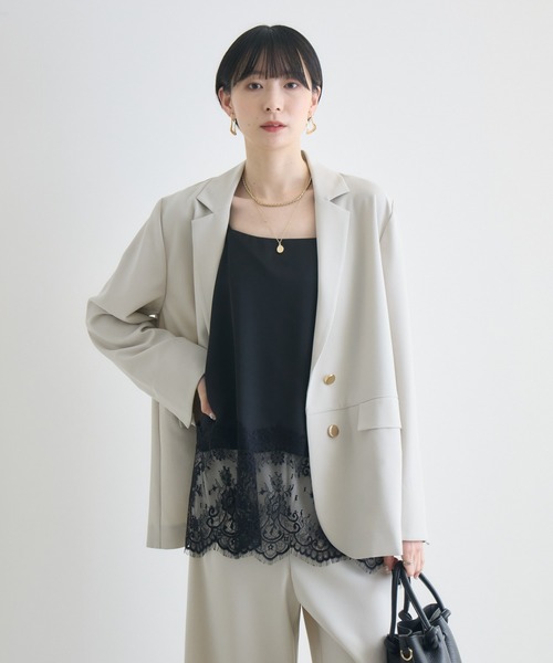 Paradise Picnic（パラダイスピクニック）の「SUGARROSE　バックデザインジャケット（テーラードジャケット・レディース・アイボリー/ブラック・FREE）」の13枚目の写真