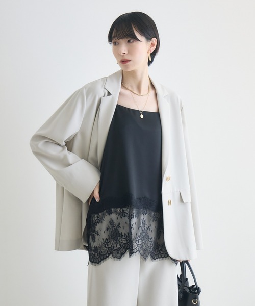 Paradise Picnic（パラダイスピクニック）の「SUGARROSE　バックデザインジャケット（テーラードジャケット・レディース・アイボリー/ブラック・FREE）」の14枚目の写真