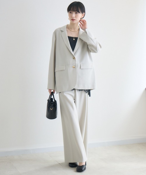 Paradise Picnic（パラダイスピクニック）の「SUGARROSE　バックデザインジャケット（テーラードジャケット・レディース・アイボリー/ブラック・FREE）」の17枚目の写真