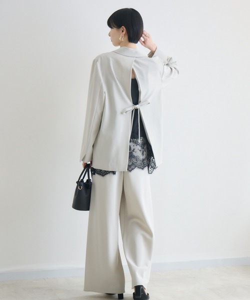 Paradise Picnic（パラダイスピクニック）の「SUGARROSE　バックデザインジャケット（テーラードジャケット・レディース・アイボリー/ブラック・FREE）」の19枚目の写真