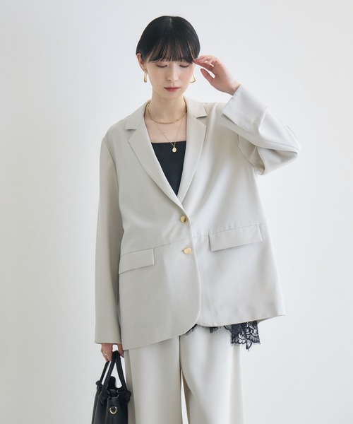 Paradise Picnic（パラダイスピクニック）の「SUGARROSE　バックデザインジャケット（テーラードジャケット・レディース・アイボリー/ブラック・FREE）」の20枚目の写真