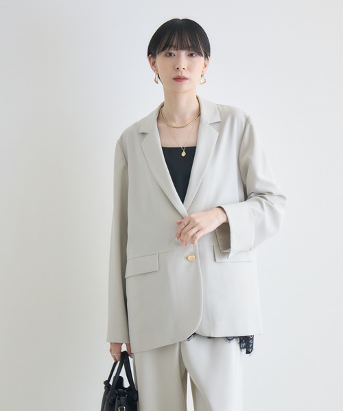 Paradise Picnic（パラダイスピクニック）の「SUGARROSE　バックデザインジャケット（テーラードジャケット・レディース・アイボリー/ブラック・FREE）」の10枚目の写真