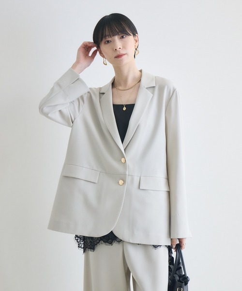 Paradise Picnic（パラダイスピクニック）の「SUGARROSE　バックデザインジャケット（テーラードジャケット・レディース・アイボリー/ブラック・FREE）」の11枚目の写真