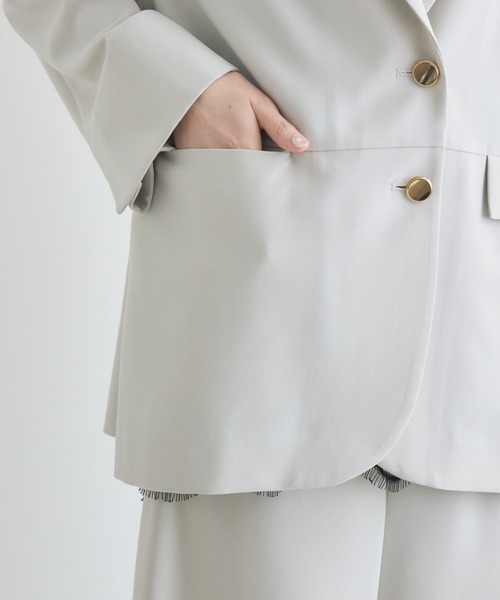 Paradise Picnic（パラダイスピクニック）の「SUGARROSE　バックデザインジャケット（テーラードジャケット・レディース・アイボリー/ブラック・FREE）」の5枚目の写真