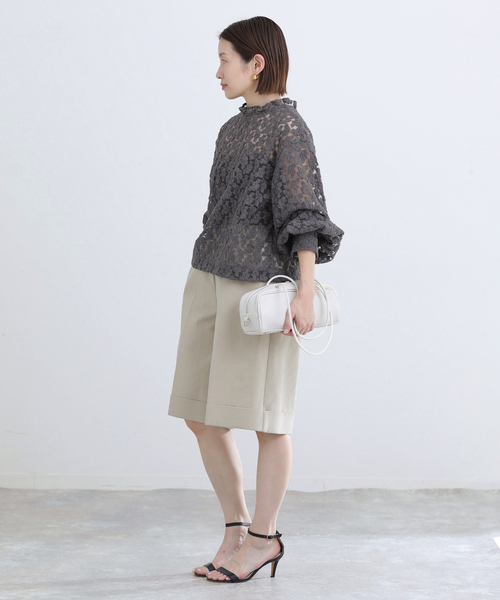 IENA（イエナ）の「フラワー刺繍レース2WAYブラウス（シャツ/ブラウス・レディース・ホワイト/チャコールグレー・FREE）」の11枚目の写真