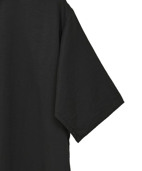 GARAGE OF GOOD CLOTHING（ガレージオブグッドクロージング）の「キュプラ混半袖ワンピース（ワンピース・レディース・ブラック・M/S）」の6枚目の写真