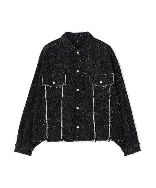 DANKE SCHON(ダンケシェーン)の「DankeSchon/ダンケシェーン/NEEDLEPUNCH DENIM 3RD JACKET(デニムジャケット・メンズ・ブラック/ブルー/ホワイト・L/M/S)」の18枚目の写真
