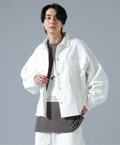 DANKE SCHON(ダンケシェーン)の「DankeSchon/ダンケシェーン/NEEDLEPUNCH DENIM 3RD JACKET(デニムジャケット・メンズ・ブラック/ブルー/ホワイト・L/M/S)」の10枚目の写真
