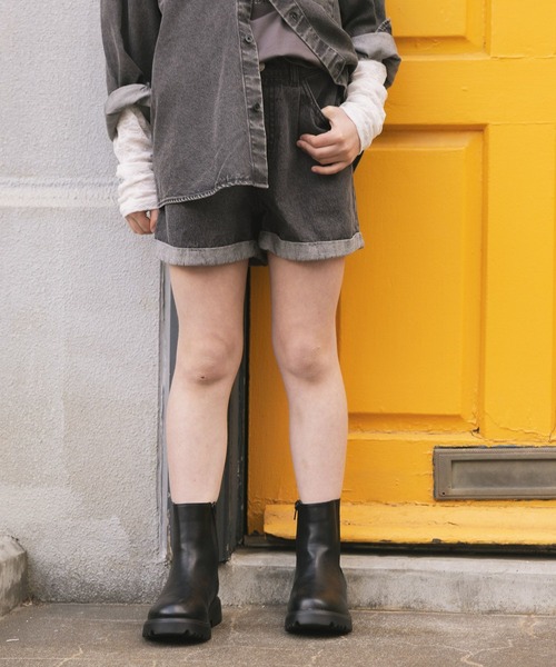 GLOBAL WORK(グローバルワーク)の「GOODデニムロールショーツ/638046(その他パンツ・キッズ・ブルー/ブラック・130cm/140cm/150cm/160cm)」の8枚目の写真