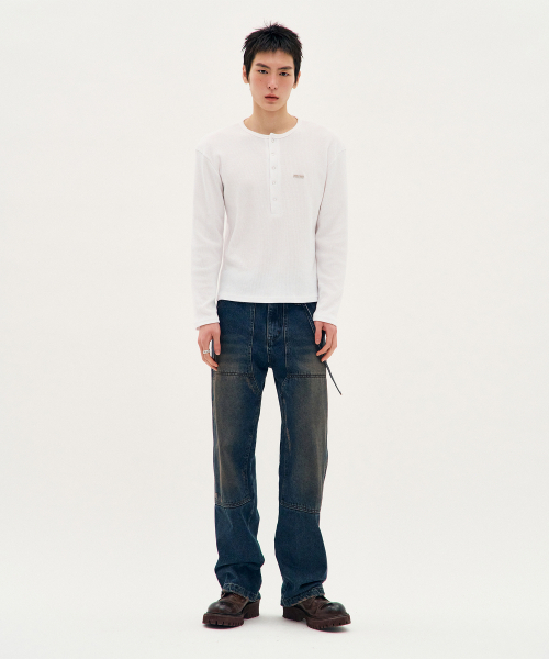 PROCESS(プロセス)の「Fine Jersey Henley - White(Tシャツ/カットソー・メンズ・ホワイト・FREE)」の3枚目の写真