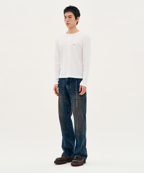 PROCESS(プロセス)の「Fine Jersey Henley - White(Tシャツ/カットソー・メンズ・ホワイト・FREE)」の4枚目の写真