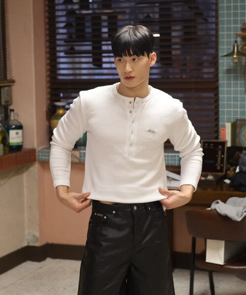 PROCESS(プロセス)の「Fine Jersey Henley - White(Tシャツ/カットソー・メンズ・ホワイト・FREE)」の7枚目の写真