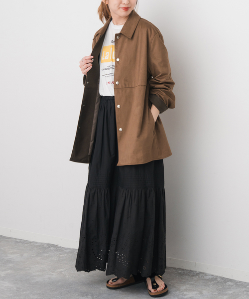 Spick & Span（スピックアンドスパン）の「《追加》フェイクスエードオープンカラージャケット（その他アウター・レディース・キャメル・38/36）」の7枚目の写真