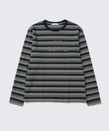ADDSLOW（アドスロー）の「Stripe LOVE Long Sleeve [Khaki]（Tシャツ/カットソー）」