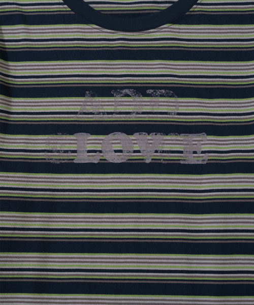 ADDSLOW（アドスロー）の「Stripe LOVE Long Sleeve [Khaki]（Tシャツ/カットソー・レディース・その他・0/1/2）」の3枚目の写真