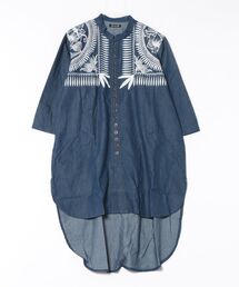 チャイハネ | 【チャイハネ】マナリカMEN'Sバンドカラーロングシャツ(シャツ/ブラウス)