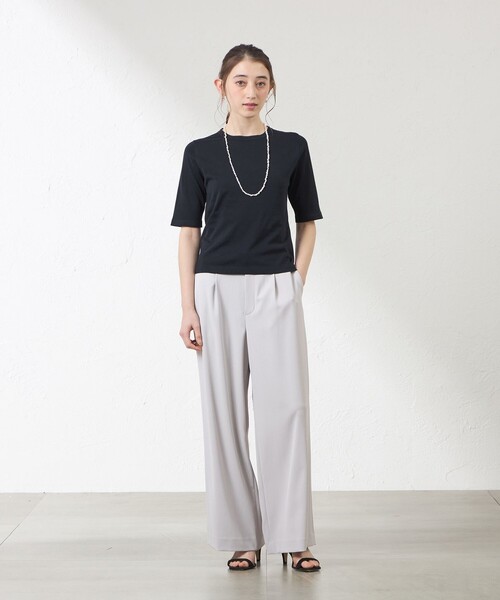amaca（アマカ）の「リリーワルツ ワイドパンツ（その他パンツ・レディース・ダークネイビー/グリーン/グレー系その他/ベージュ・36/38/40）」の5枚目の写真