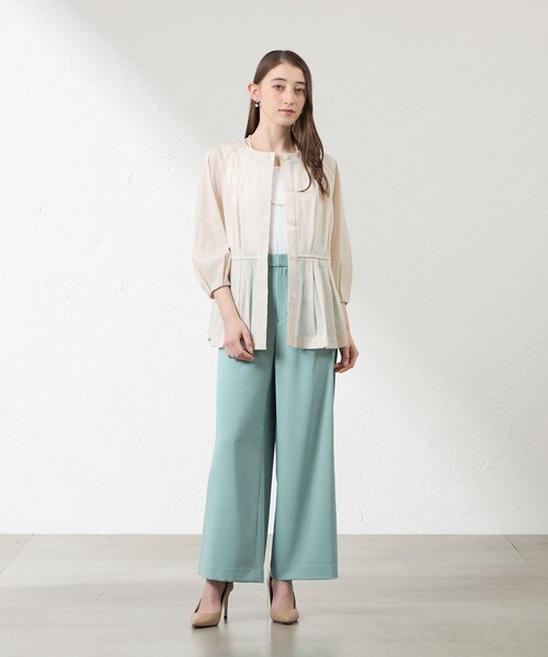 amaca（アマカ）の「リリーワルツ ワイドパンツ（その他パンツ・レディース・ダークネイビー/グリーン/グレー系その他/ベージュ・36/38/40）」の9枚目の写真