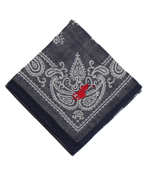 POLO RALPH LAUREN(ポロ ラルフ ローレン)の「レディース ガーゼハンカチ(ハンカチ/ハンドタオル・レディース・ネイビー/ピンク/サックスブルー・FREE)」の2枚目の写真