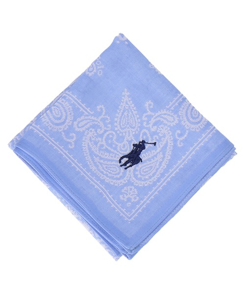 POLO RALPH LAUREN(ポロ ラルフ ローレン)の「レディース ガーゼハンカチ(ハンカチ/ハンドタオル・レディース・ネイビー/ピンク/サックスブルー・FREE)」の1枚目の写真