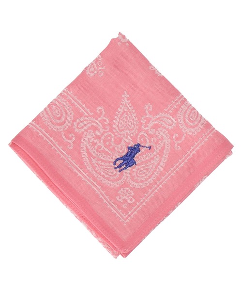 POLO RALPH LAUREN(ポロ ラルフ ローレン)の「レディース ガーゼハンカチ(ハンカチ/ハンドタオル・レディース・ネイビー/ピンク/サックスブルー・FREE)」の3枚目の写真