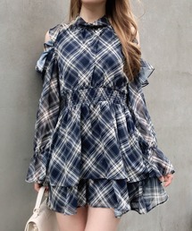 INGNI | 2Wayリボン肩あきフリルミニワンピース(ワンピース)