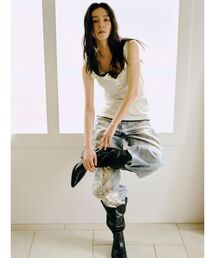 Ungrid | プリントデザインルーズデニム(デニムパンツ)