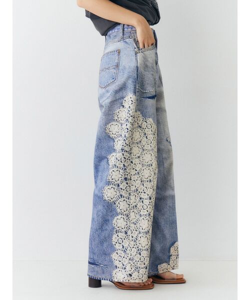 Ungrid（アングリッド）の「プリントデザインルーズデニム（デニムパンツ・レディース・ブルー・26inch/25inch/24inch）」の6枚目の写真