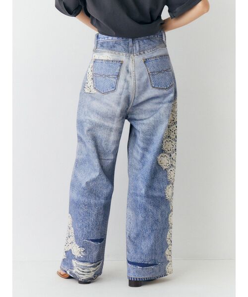 Ungrid（アングリッド）の「プリントデザインルーズデニム（デニムパンツ・レディース・ブルー・26inch/25inch/24inch）」の7枚目の写真