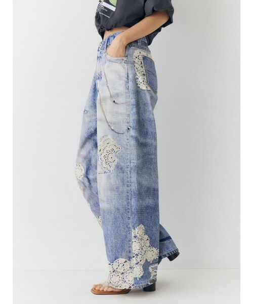 Ungrid（アングリッド）の「プリントデザインルーズデニム（デニムパンツ・レディース・ブルー・26inch/25inch/24inch）」の8枚目の写真